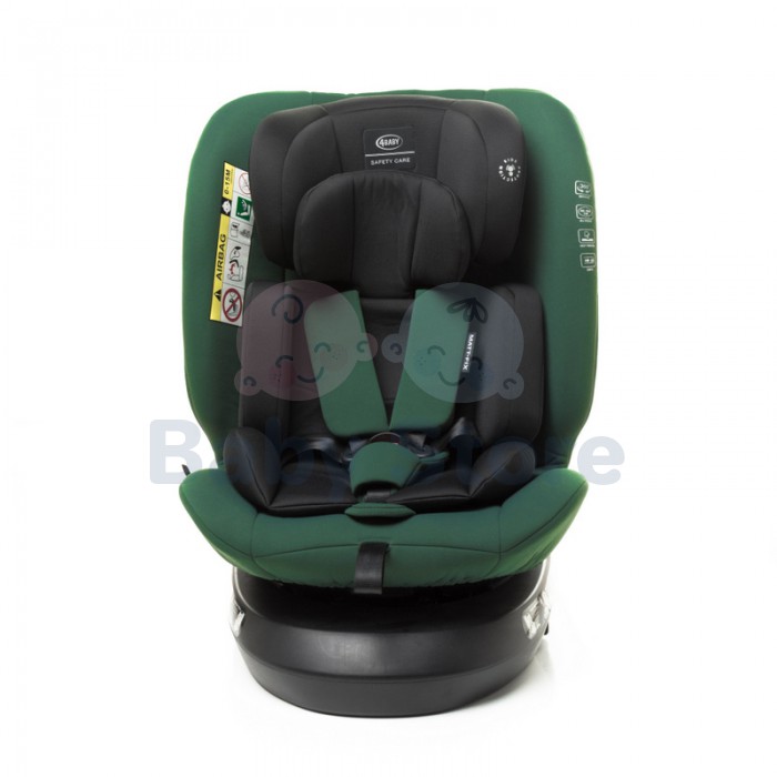 4Baby MATT FIX 0–36 kg Dark Green automobilinė kėdutė su ISOFIX ir 360 laipsnių pasukimu