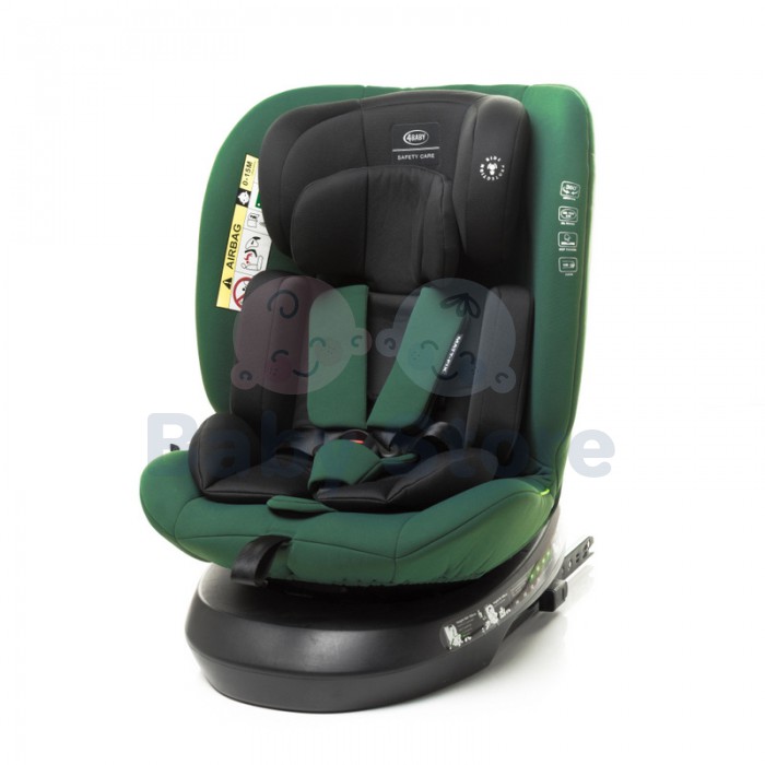 4Baby MATT FIX 0–36 kg Dark Green automobilinė kėdutė su ISOFIX ir 360 laipsnių pasukimu