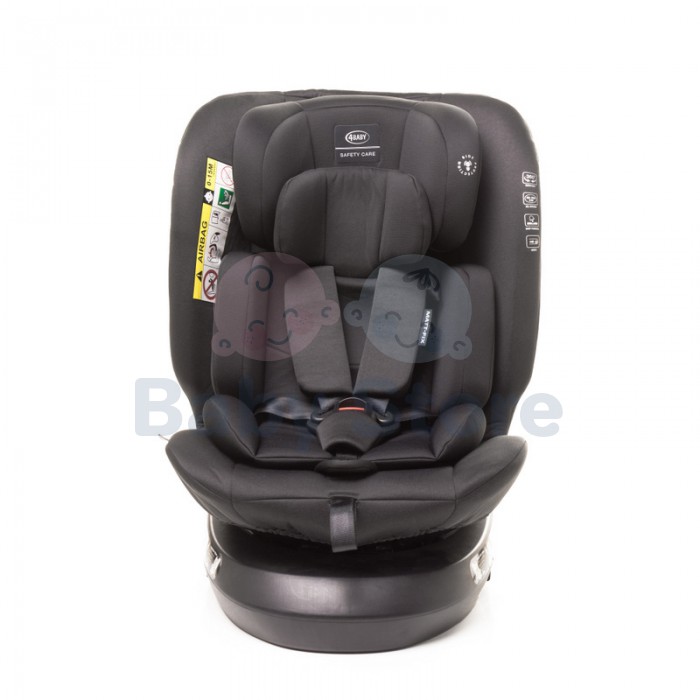 4Baby MATT FIX 0–36 kg Black automobilinė kėdutė su ISOFIX, atramine koja ir 360 laipsnių pasukimu