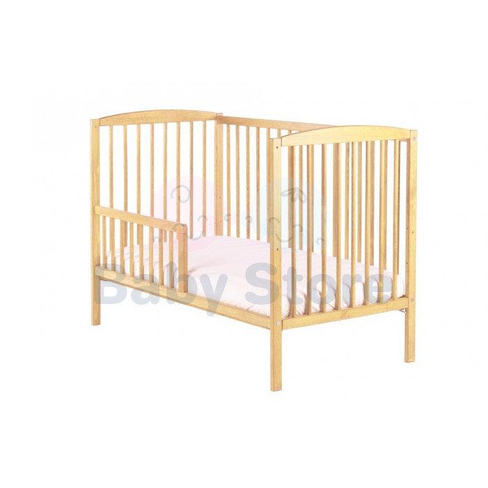 DREWEX Bianco Delux 2in1 Pine medinė kūdikio lovytė 120x60 cm