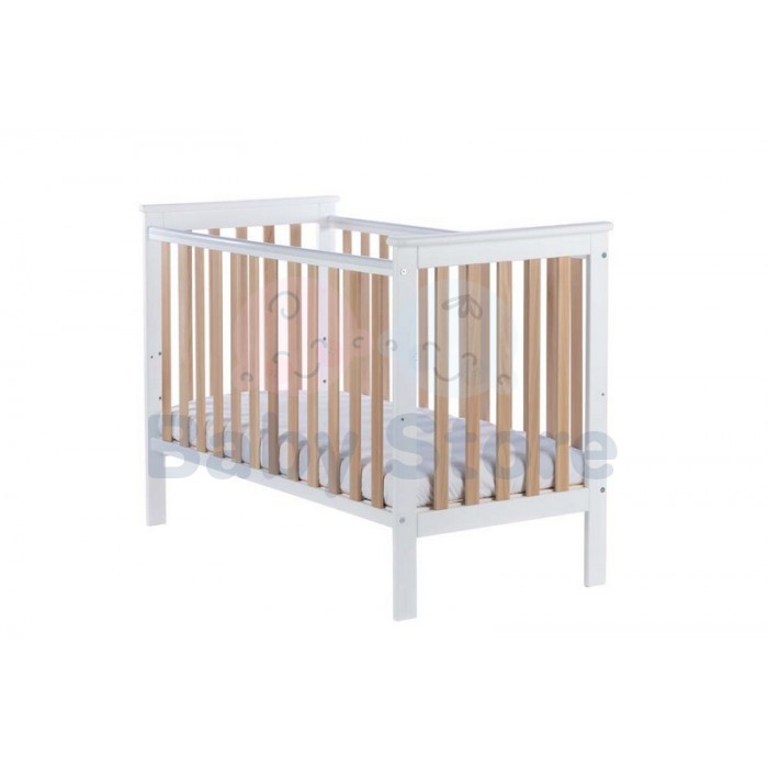 DREWEX Cozy Fox 2in1 White/Beech kūdikio lovytė 120x60 cm