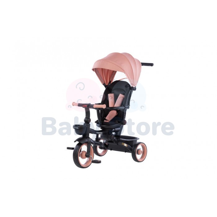 Moovkee LIAM EVA sulankstomas triratukas vaikams Peach Pink