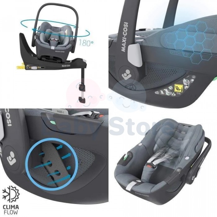 MAXI-COSI Coral 360 i-Size Essential Graphite Black Shell automobilinė kėdutė