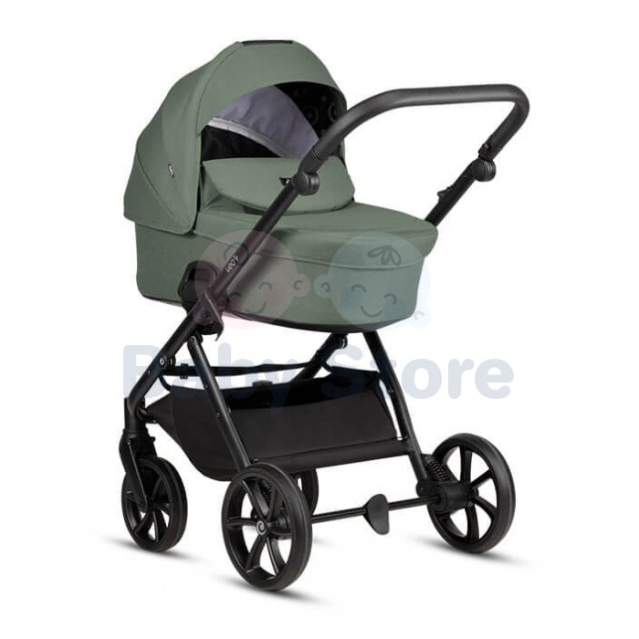TUTIS Leo 3+ 2in1 Sage (Sage Green) vežimėlis – THERMOCOT™ mikroklimatas, ALL-ROAD™ ratai, EDUSKY™ stogelis
