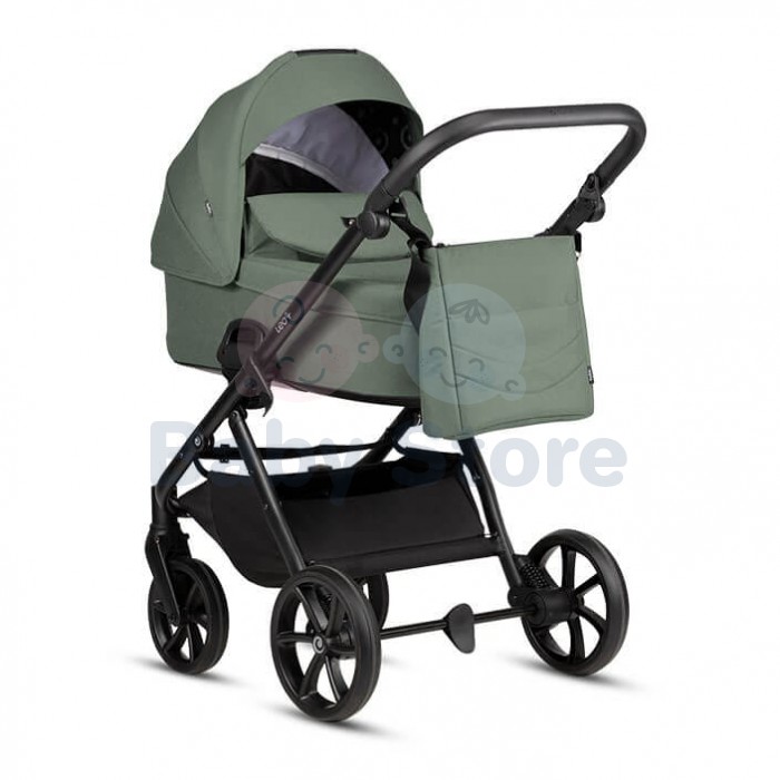 TUTIS Leo 3+ 2in1 Sage (Sage Green) vežimėlis – THERMOCOT™ mikroklimatas, ALL-ROAD™ ratai, EDUSKY™ stogelis