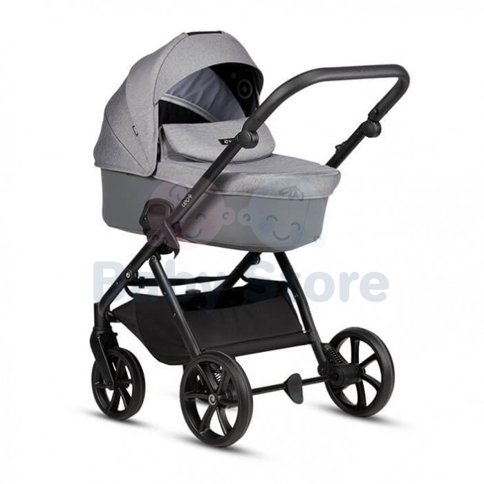 TUTIS Leo 3+ 2in1 Stone Grey vežimėlis – ALL-ROAD™ ratai, THERMOCOT™ mikroklimatas, prisitaikanti amortizacija