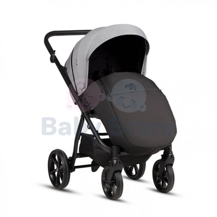 TUTIS Leo 3+ 2in1 Stone Grey vežimėlis – ALL-ROAD™ ratai, THERMOCOT™ mikroklimatas, prisitaikanti amortizacija