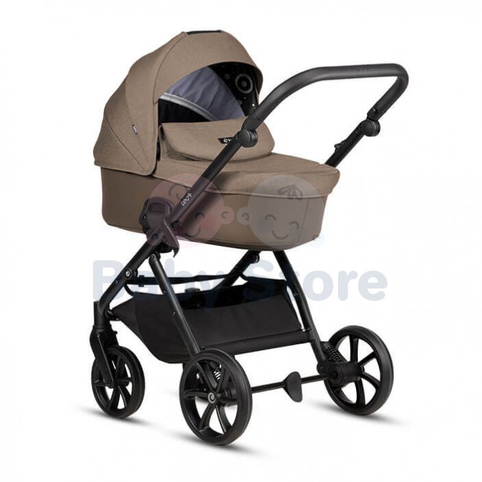 TUTIS Leo 3+ 2in1 Cinnamon vežimėlis – THERMOCOT™ mikroklimatas, ALL-ROAD™ ratai, dviguba amortizacija