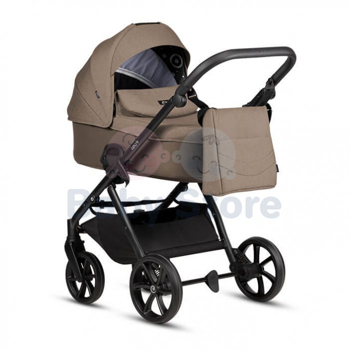 TUTIS Leo 3+ 2in1 Cinnamon vežimėlis – THERMOCOT™ mikroklimatas, ALL-ROAD™ ratai, dviguba amortizacija