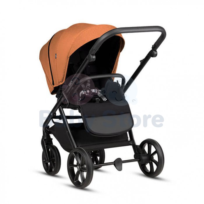 TUTIS Leo 3+ 2in1 Orange vežimėlis – THERMOCOT™ mikroklimatas, ALL-ROAD™ ratai, prisitaikanti amortizacija