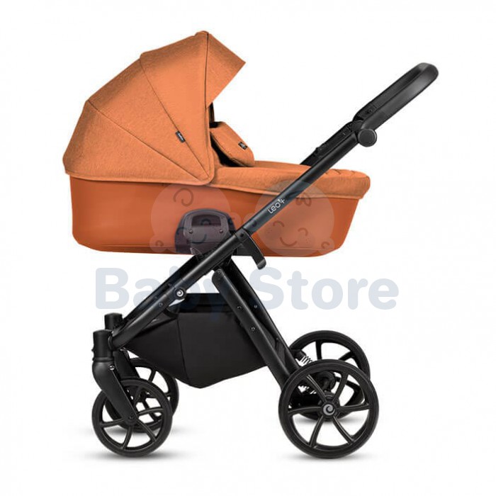 TUTIS Leo 3+ 2in1 Orange vežimėlis – THERMOCOT™ mikroklimatas, ALL-ROAD™ ratai, prisitaikanti amortizacija
