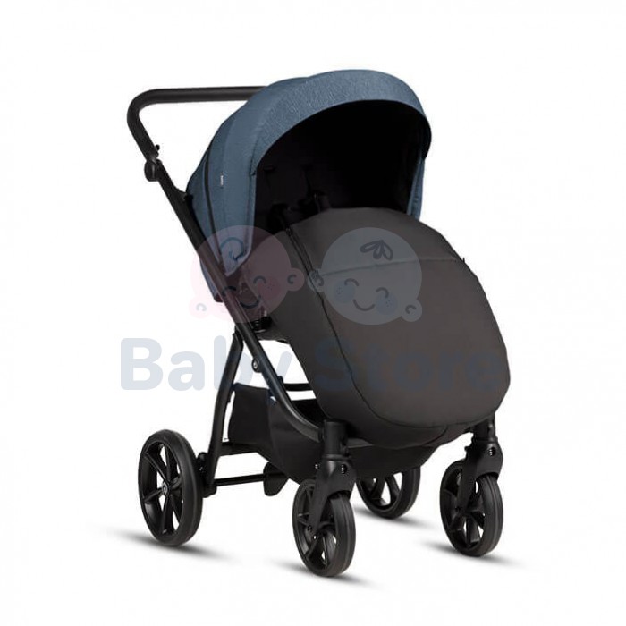 TUTIS Leo 3+ 2in1 Deep Blue vežimėlis – ALL-ROAD™ ratai, THERMOCOT™ mikroklimatas, prisitaikanti amortizacija
