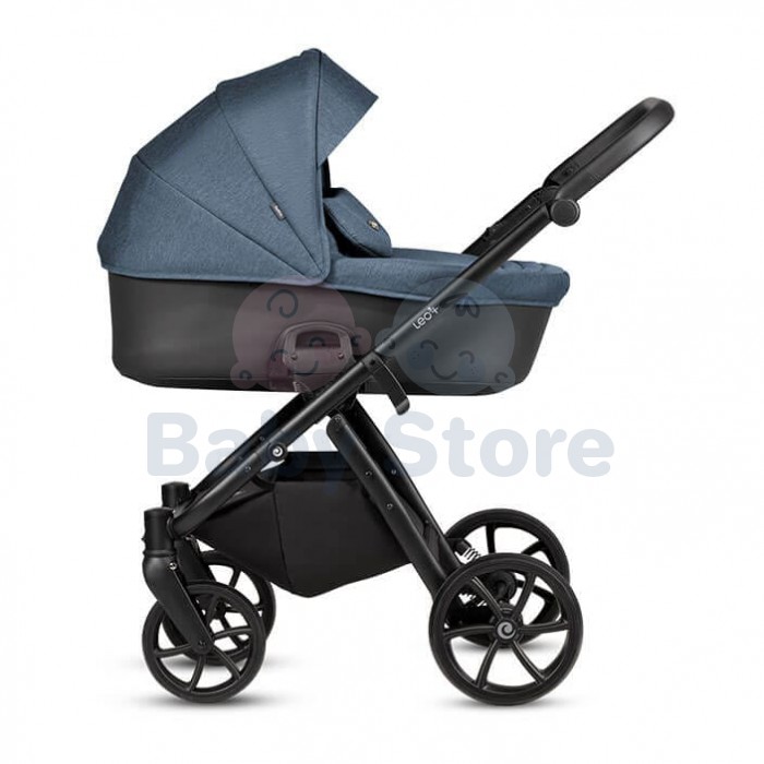 TUTIS Leo 3+ 2in1 Deep Blue vežimėlis – ALL-ROAD™ ratai, THERMOCOT™ mikroklimatas, prisitaikanti amortizacija