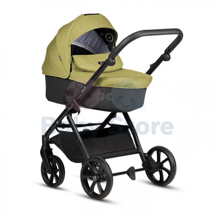 TUTIS Leo 3+ 2in1 Green vežimėlis – THERMOCOT™ mikroklimatas, ALL-ROAD™ ratai, dviguba amortizacija